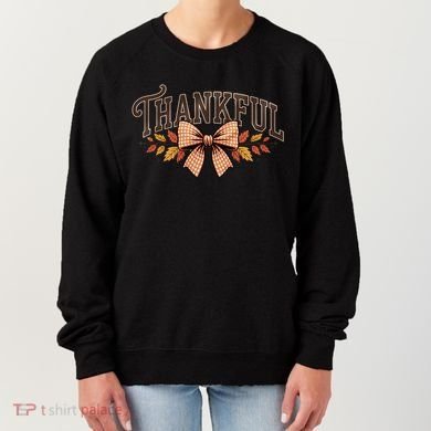 Thanksgiving Thankful Bowtie Women's Sweatshirt