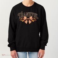 Thanksgiving Thankful Bowtie Women's Sweatshirt thumb 0