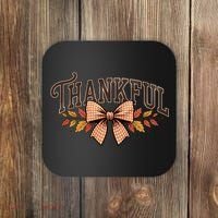 Thanksgiving Thankful Bowtie Coaster thumb 0