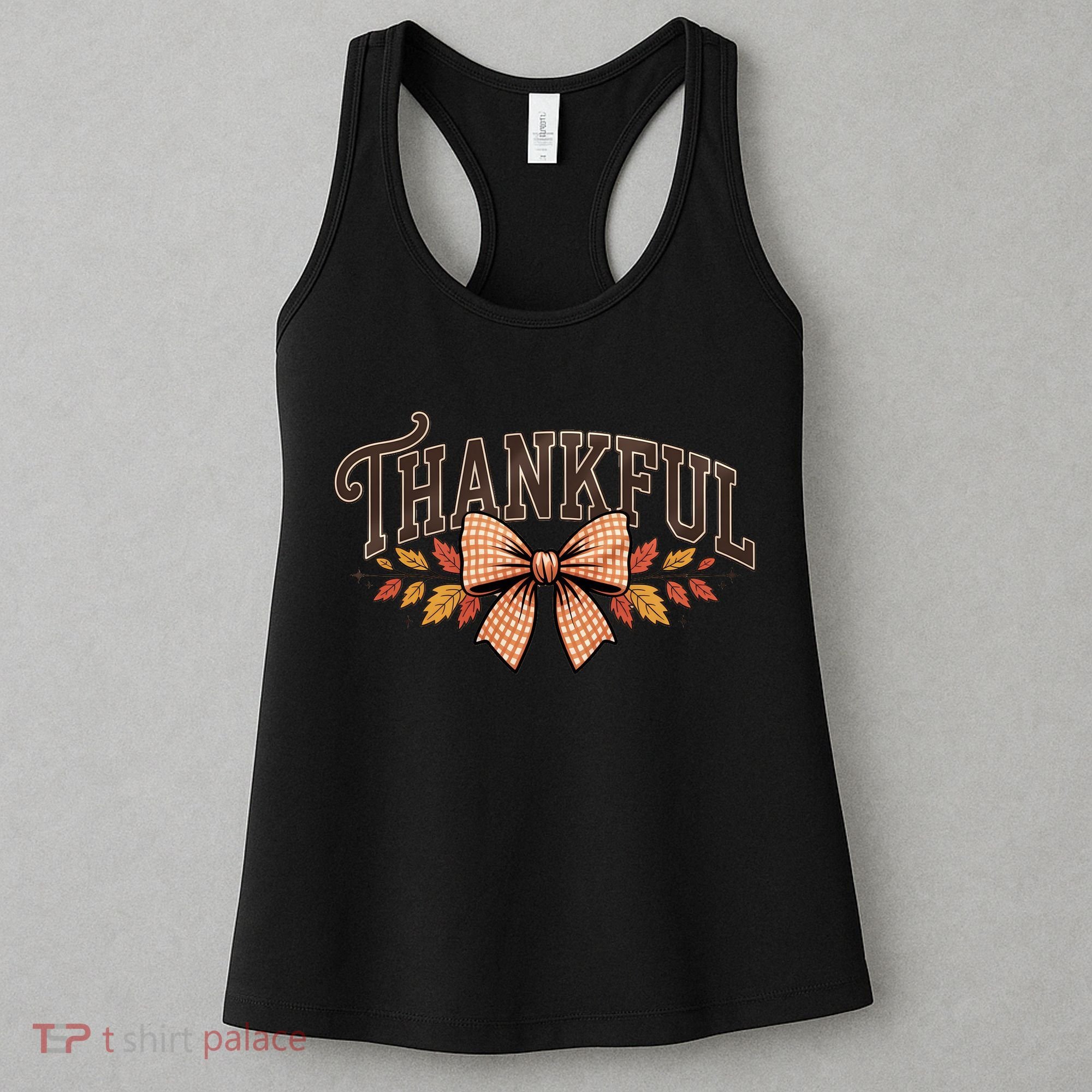 Thanksgiving Thankful Bowtie Women's Tank Top