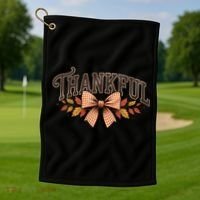 Thanksgiving Thankful Bowtie Golf Towel thumb 1
