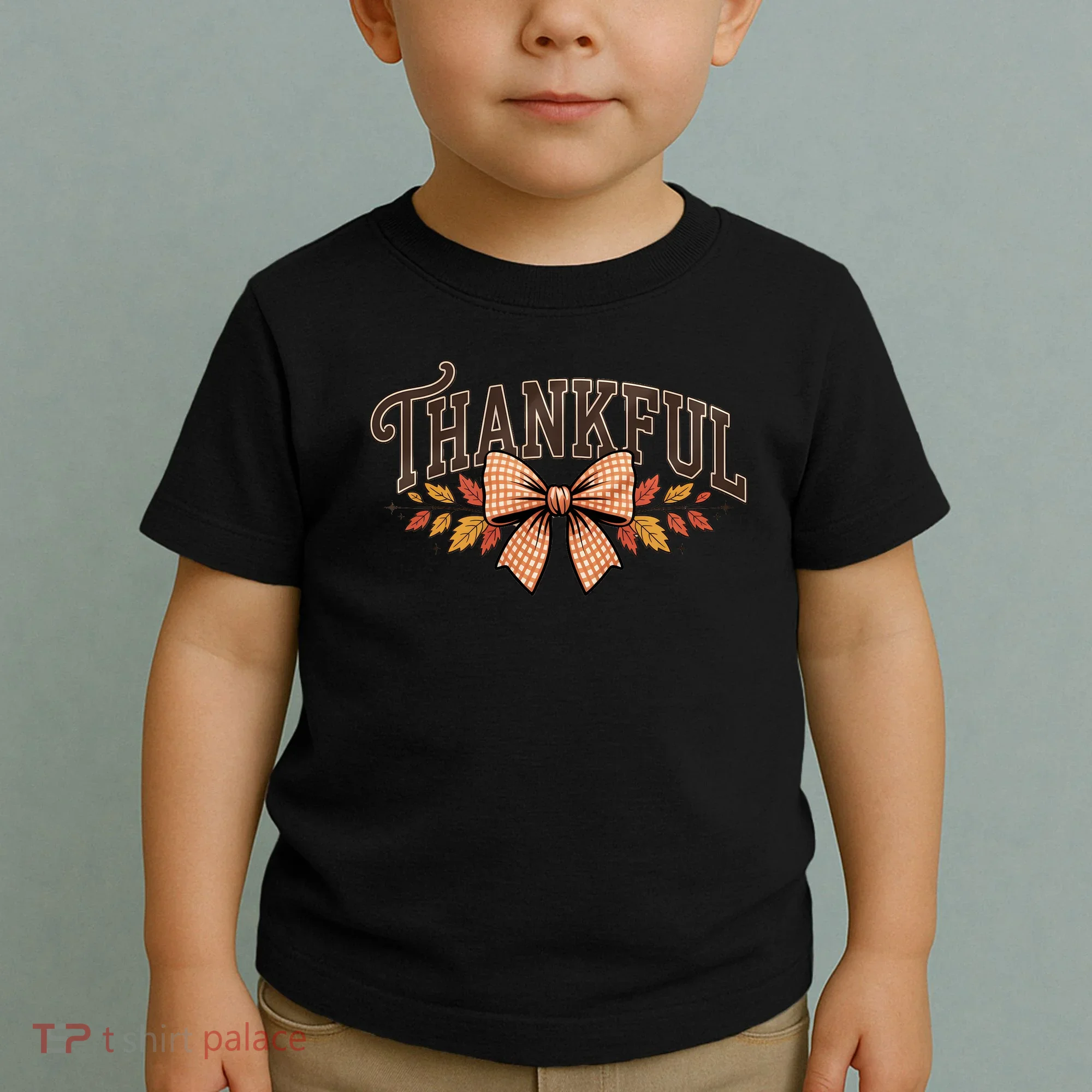 Thanksgiving Thankful Bowtie Toddler T-Shirt