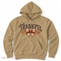 Thanksgiving Thankful Bowtie Hoodie thumb 0