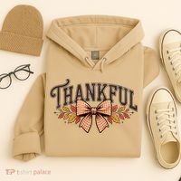 Thanksgiving Thankful Bowtie Hoodie thumb 4