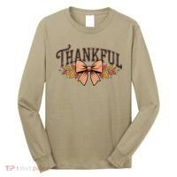Thanksgiving Thankful Bowtie Long Sleeve Shirt thumb 0