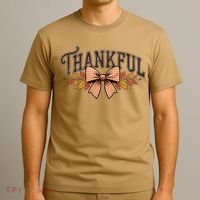Thanksgiving Thankful Bowtie T-Shirt thumb 3