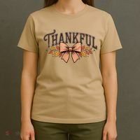 Thanksgiving Thankful Bowtie T-Shirt thumb 4