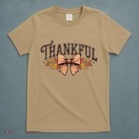 Thanksgiving Thankful Bowtie T-Shirt thumb 5