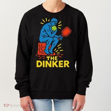 The Thinker By Auguste Rodin Contemplates Pickleball Women's Sweatshirt