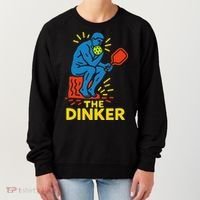 The Thinker By Auguste Rodin Contemplates Pickleball Women's Sweatshirt thumb 0