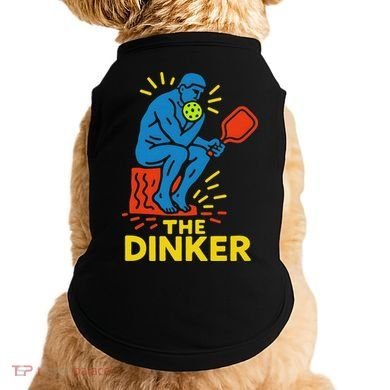 The Thinker By Auguste Rodin Contemplates Pickleball Doggie Tank
