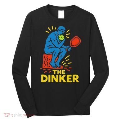 The Thinker By Auguste Rodin Contemplates Pickleball Long Sleeve Shirt