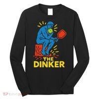 The Thinker By Auguste Rodin Contemplates Pickleball Long Sleeve Shirt thumb 0