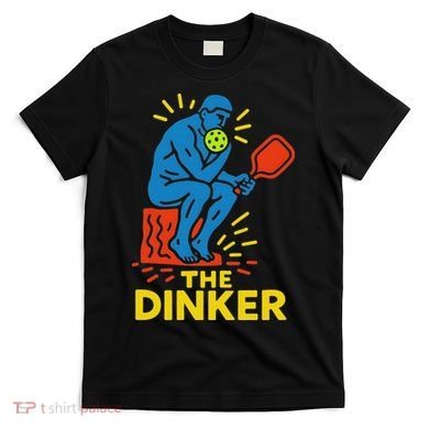 The Thinker By Auguste Rodin Contemplates Pickleball T-Shirt