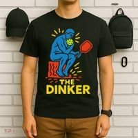 The Thinker By Auguste Rodin Contemplates Pickleball T-Shirt thumb 6