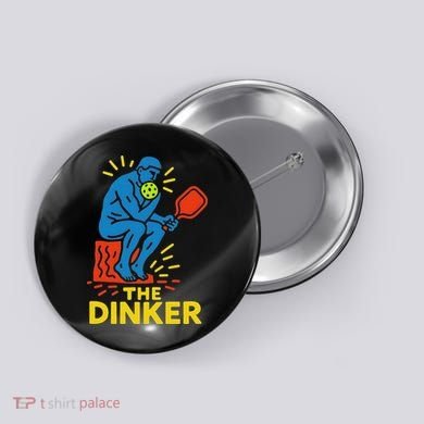 The Thinker By Auguste Rodin Contemplates Pickleball Button
