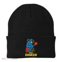 The Thinker By Auguste Rodin Contemplates Pickleball Beanie thumb 0