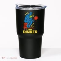 The Thinker By Auguste Rodin Contemplates Pickleball Tumbler thumb 0