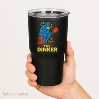 The Thinker By Auguste Rodin Contemplates Pickleball Tumbler thumb 2