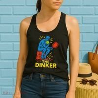 The Thinker By Auguste Rodin Contemplates Pickleball Women's Tank Top thumb 2