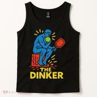 The Thinker By Auguste Rodin Contemplates Pickleball Tank Top thumb 2
