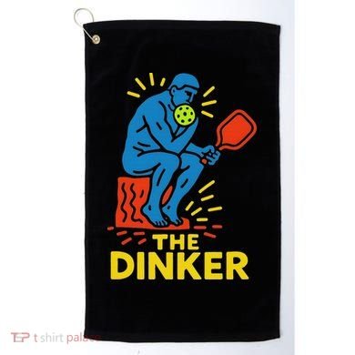 The Thinker By Auguste Rodin Contemplates Pickleball Golf Towel