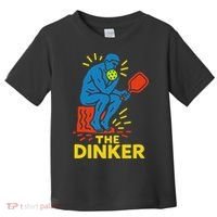 The Thinker By Auguste Rodin Contemplates Pickleball Toddler T-Shirt thumb 0
