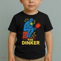 The Thinker By Auguste Rodin Contemplates Pickleball Toddler T-Shirt thumb 2
