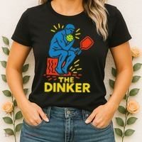 The Thinker By Auguste Rodin Contemplates Pickleball Women's T-Shirt thumb 2