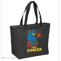 The Thinker By Auguste Rodin Contemplates Pickleball Tote Bag thumb 2