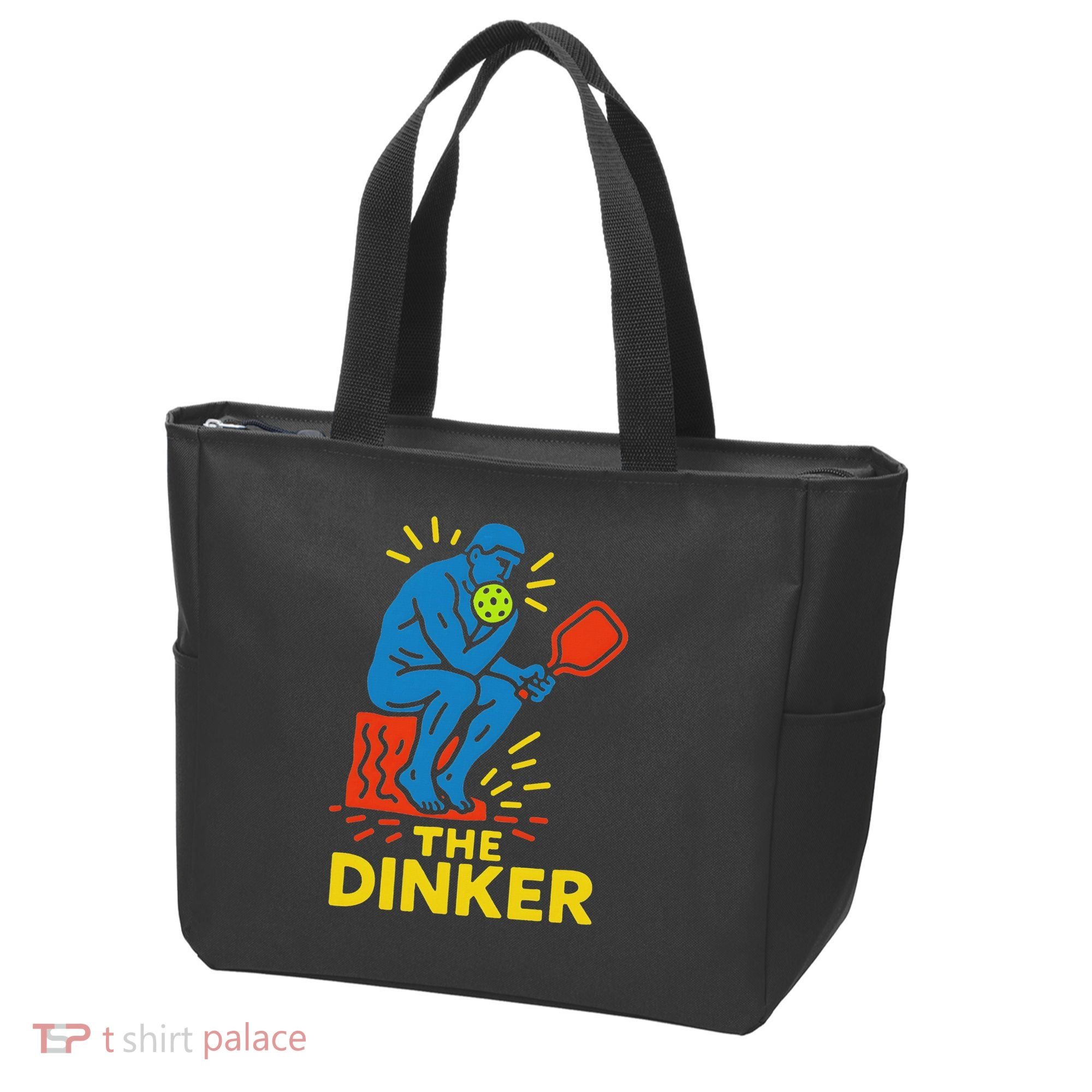The Thinker By Auguste Rodin Contemplates Pickleball Tote Bag