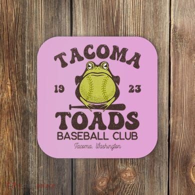 Tacoma Toads Baseball Retro Minor League Baseball Team Coaster