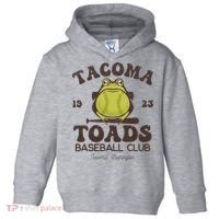 Tacoma Toads Baseball Retro Minor League Baseball Team Toddler Hoodie thumb 0