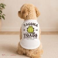Tacoma Toads Baseball Retro Minor League Baseball Team Doggie Tank thumb 2