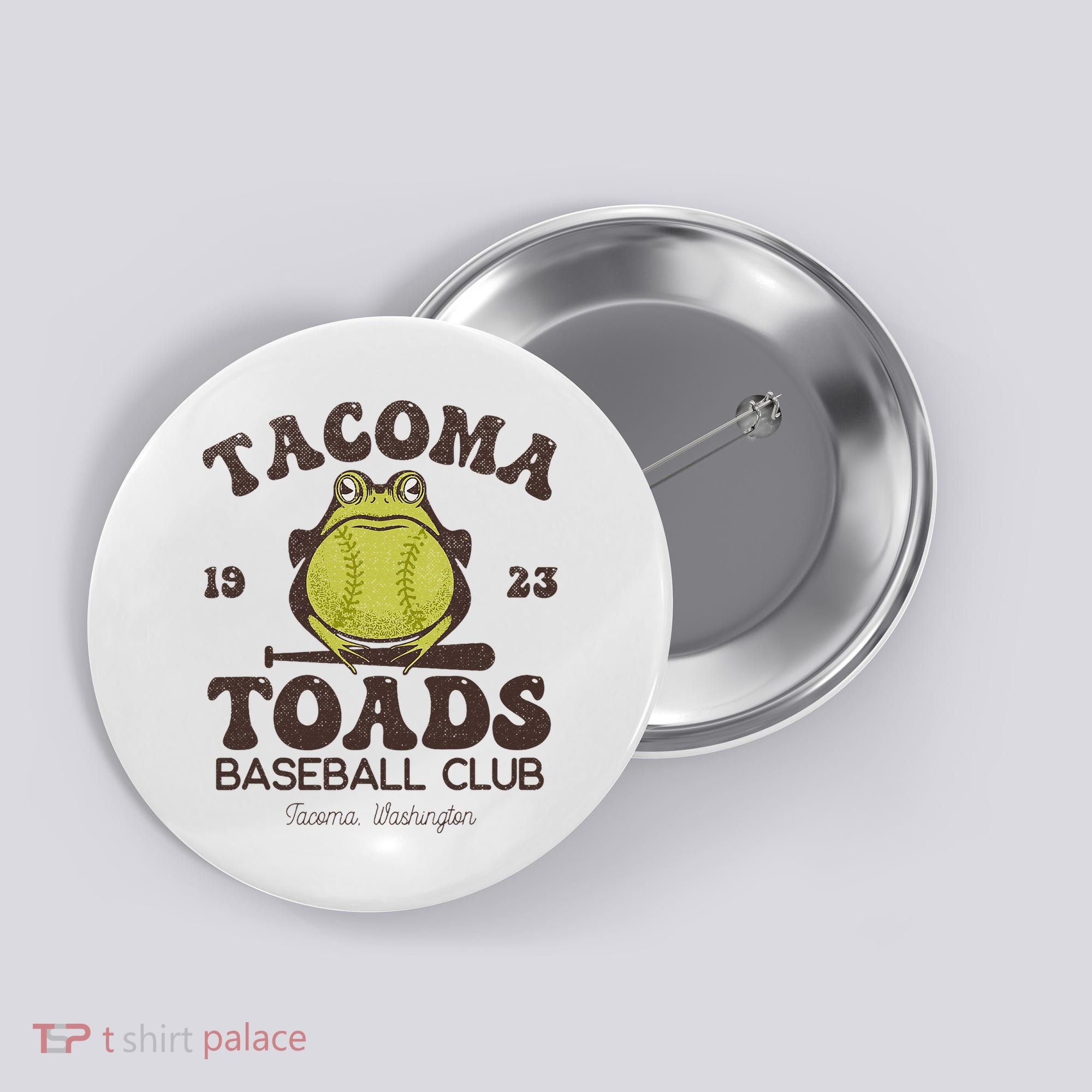 Tacoma Toads Baseball Retro Minor League Baseball Team Button