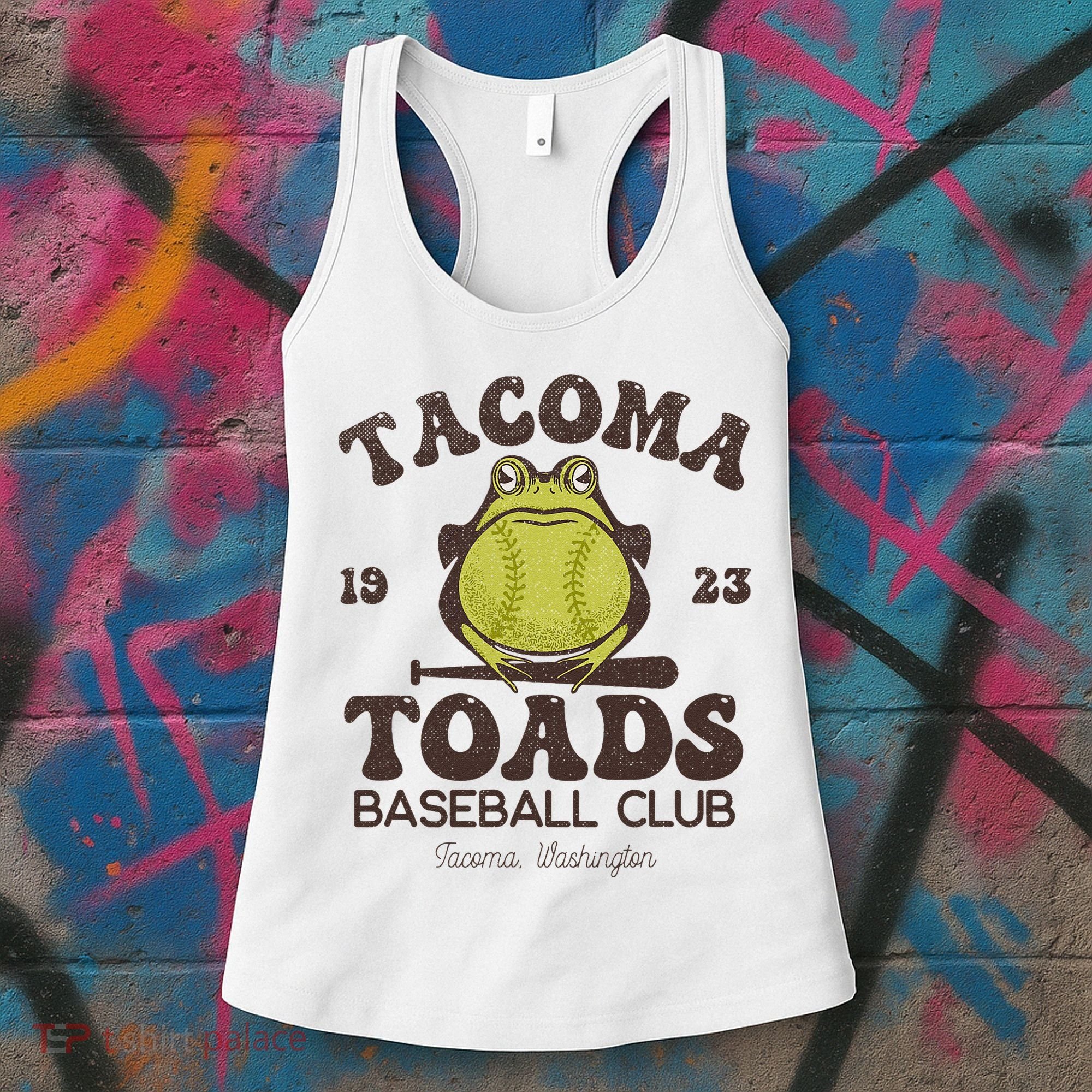 Tacoma Toads Baseball Retro Minor League Baseball Team Women's Tank Top
