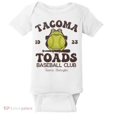 Tacoma Toads Baseball Retro Minor League Baseball Team Baby Bodysuit