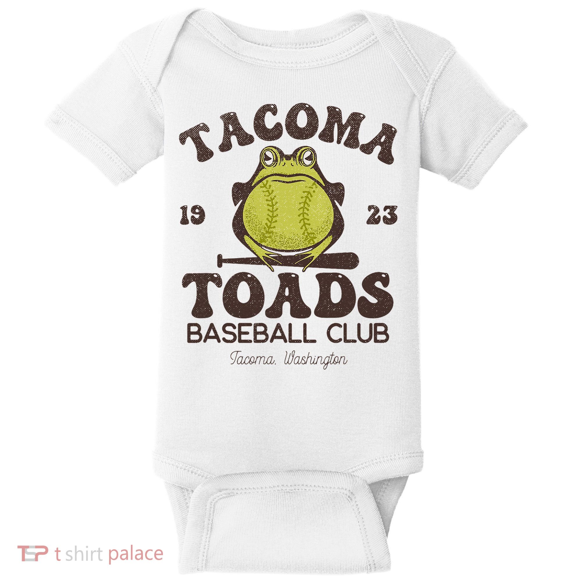 Tacoma Toads Baseball Retro Minor League Baseball Team Baby Bodysuit