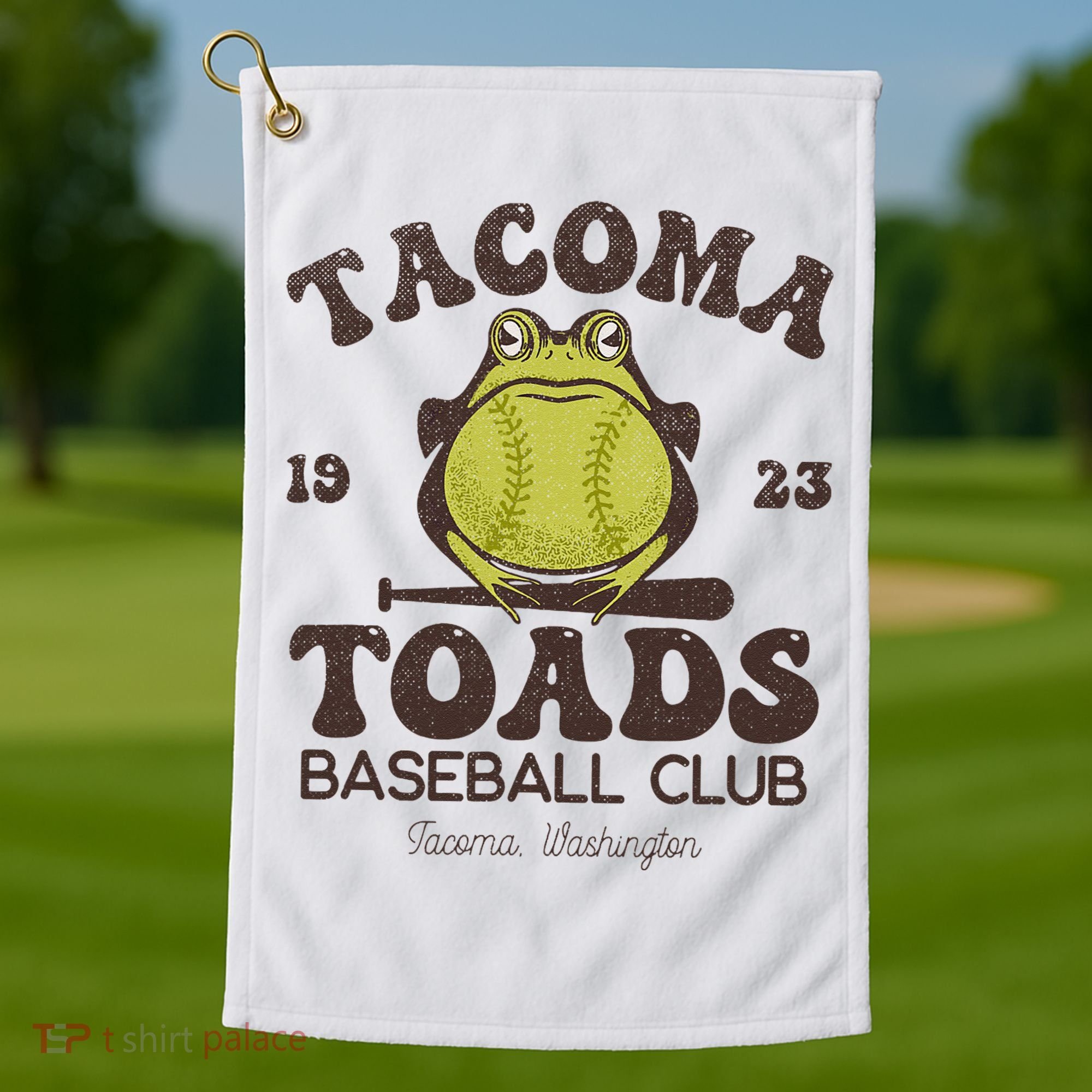 Tacoma Toads Baseball Retro Minor League Baseball Team Golf Towel