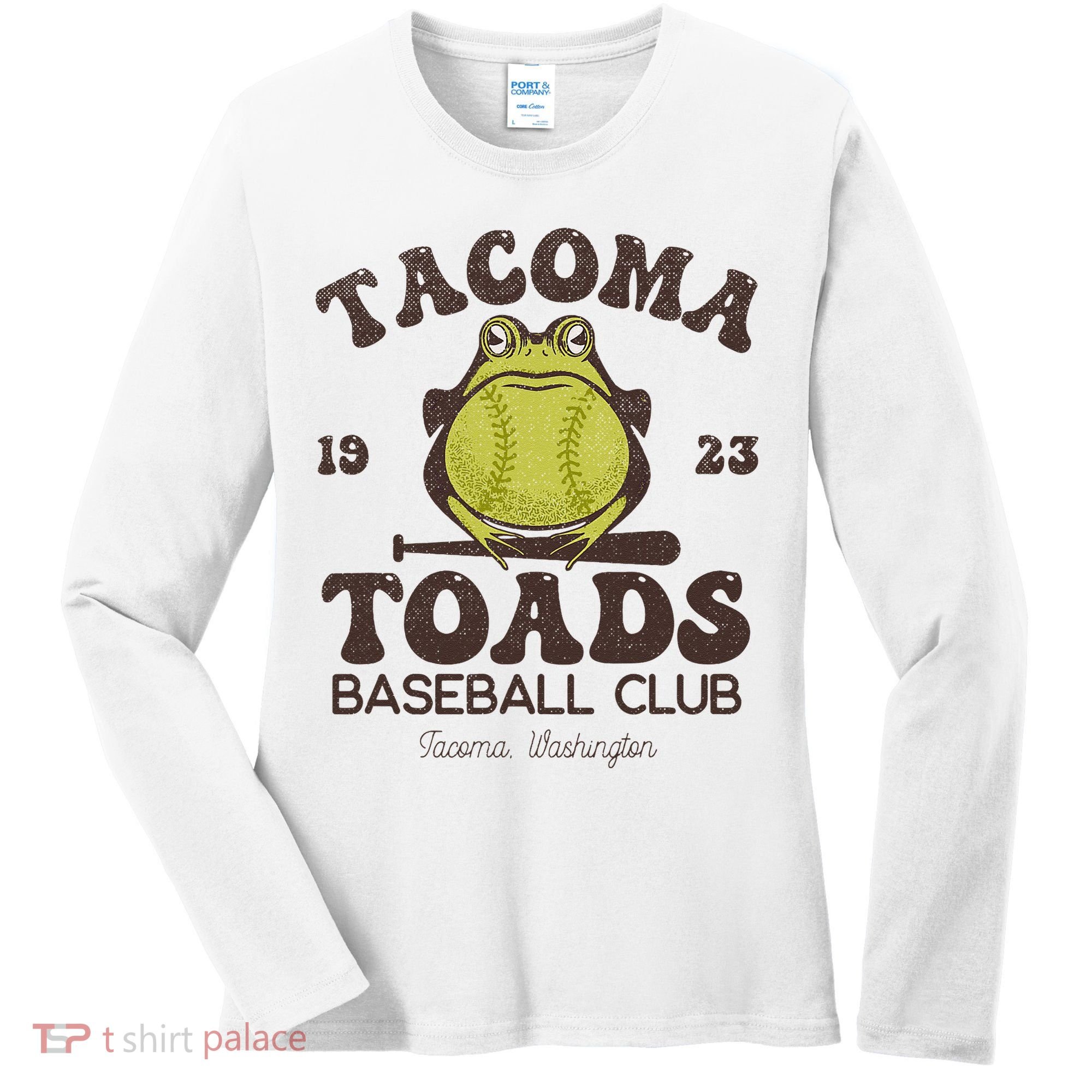 Tacoma Toads Baseball Retro Minor League Baseball Team Women's Long Sleeve Shirt