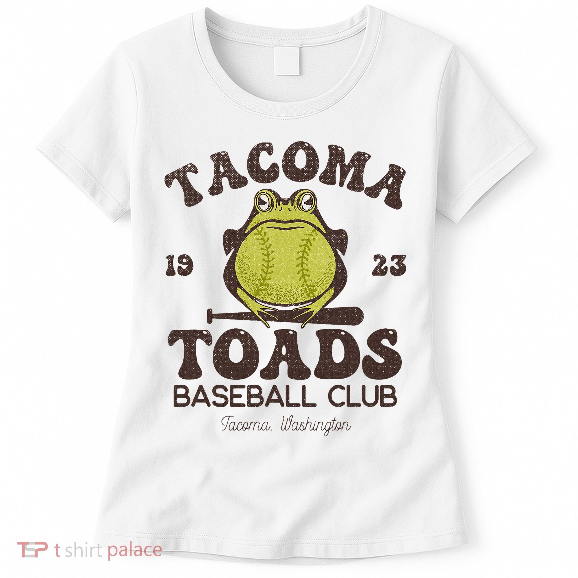 Tacoma Toads Baseball Retro Minor League Baseball Team Women's T-Shirt