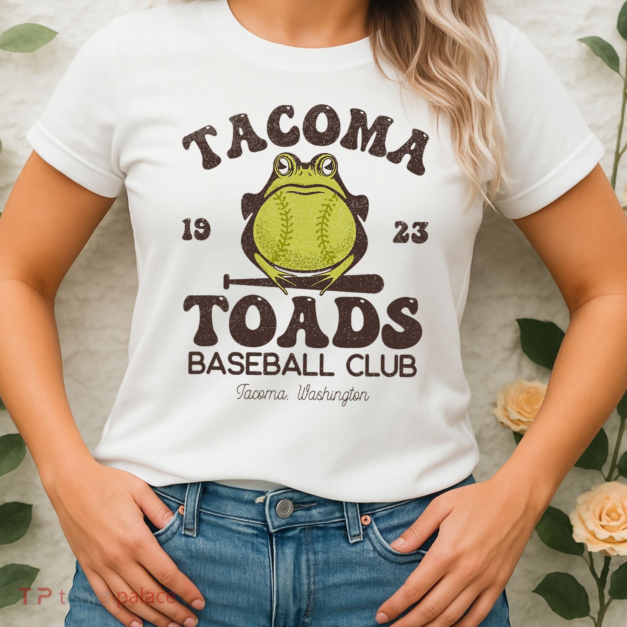 Tacoma Toads Baseball Retro Minor League Baseball Team Women's T-Shirt