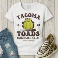 Tacoma Toads Baseball Retro Minor League Baseball Team Women's T-Shirt thumb 3