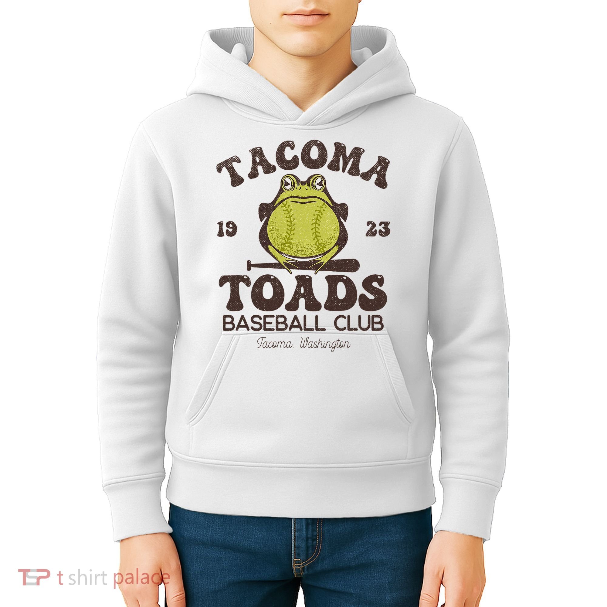 Tacoma Toads Baseball Retro Minor League Baseball Team Kids Hoodie