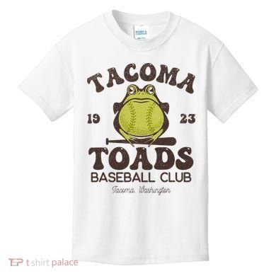 Tacoma Toads Baseball Retro Minor League Baseball Team Kids T-Shirt