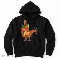 Thanksgiving Turkey Bird Middle Finger Hoodie thumb 0