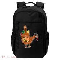 Thanksgiving Turkey Bird Middle Finger Backpack thumb 0