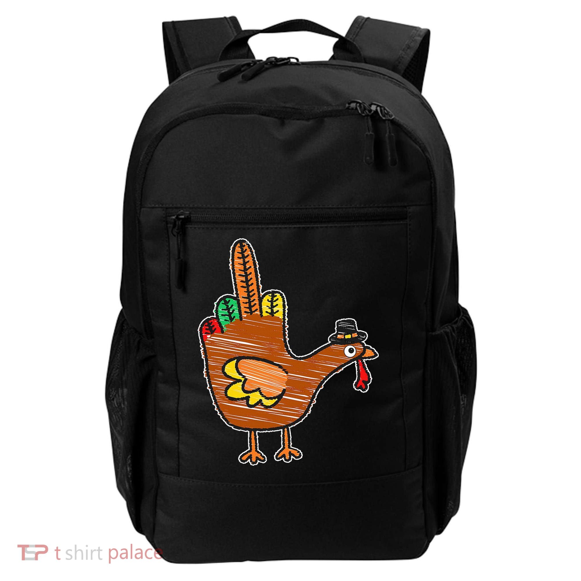 Thanksgiving Turkey Bird Middle Finger Backpack