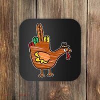 Thanksgiving Turkey Bird Middle Finger Coaster thumb 0
