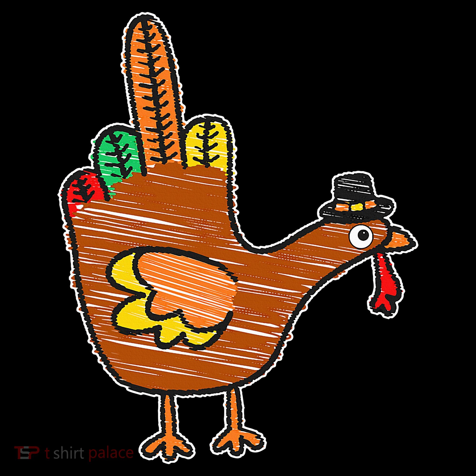 Thanksgiving Turkey Bird Middle Finger Baby Bodysuit